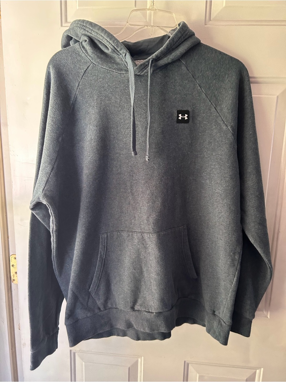 Under Armour Men's Heather Slate Gray Pullover Hoodie Sz XL